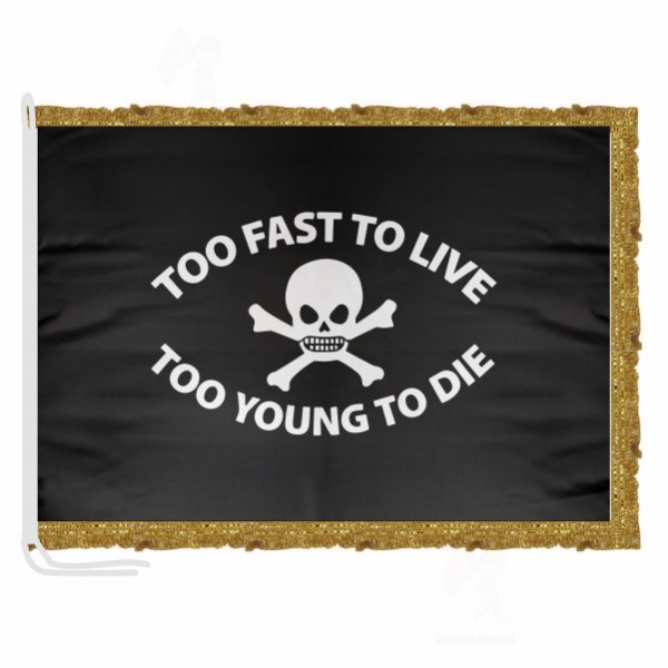 Too Fast To Live Too Young To Die 1972 Tapestry Saten Kuma Makam Bayra