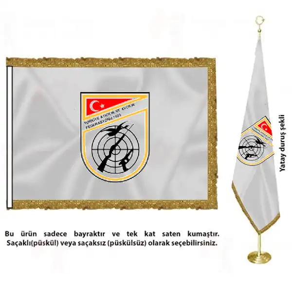 Trkiye Atclk ve Avclk Federasyonu Saten Kuma Makam Bayra Tasarmlar
