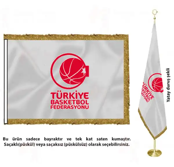 Trkiye Basketbol Federasyonu Saten Kuma Makam Bayra