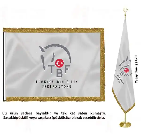 Trkiye Binicilik Federasyonu Saten Kuma Makam Bayra