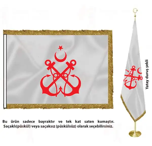 Türkiye Denizcilik İşletmeleri Saten Kumaş Makam Bayrağı