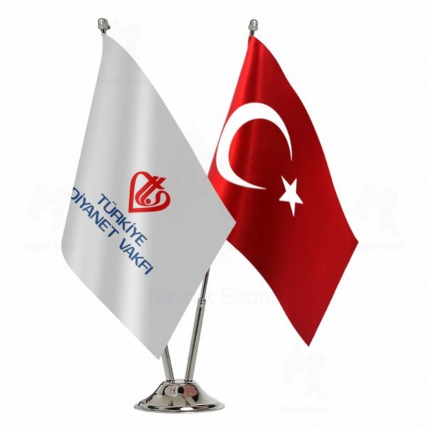 Trkiye Diyanet Vakf 2 Li Masa Bayraklar