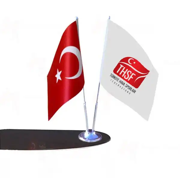 Türkiye Hava Sporları Federasyonu 2 Li Masa Bayrakları