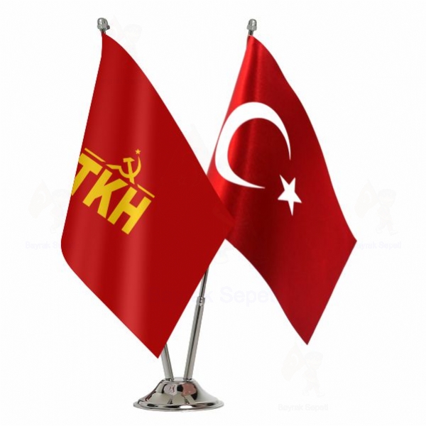 Trkiye Komnist Hareketi 2 Li Masa Bayraklar retim