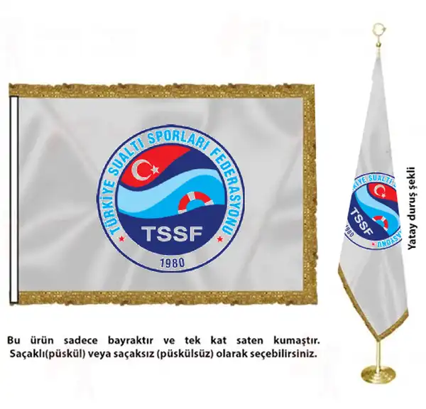 Trkiye Sualt Sporlar Federasyonu Saten Kuma Makam Bayra