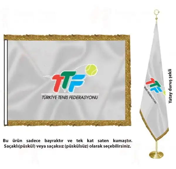 Trkiye Tenis Federasyonu Saten Kuma Makam Bayra