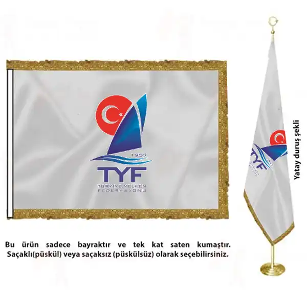 Türkiye Yelken Federasyonu Saten Kumaş Makam Bayrağı