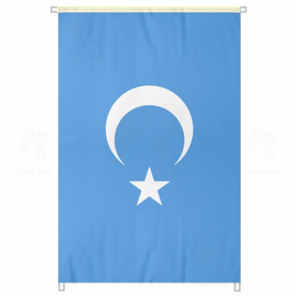 Uygur Trkleri Bina Cephesi Bayraklar