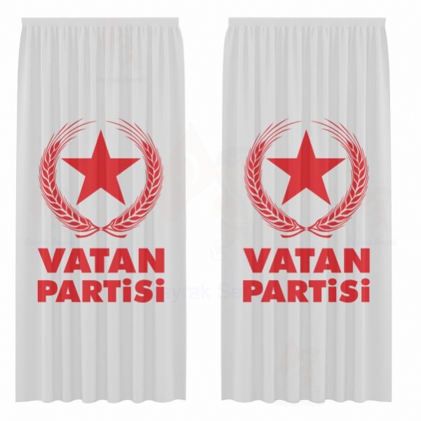 Vatan Partisi Gnelik Saten Perde Resmi