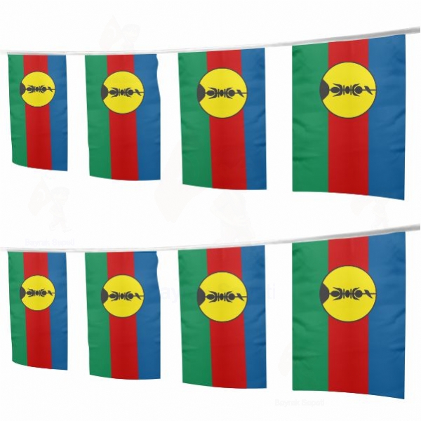Yeni Kaledonya pe Dizili Ssleme Bayraklar Resmi