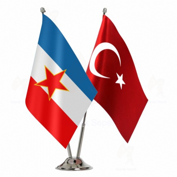 Yugoslavya 2 Li Masa Bayraklar