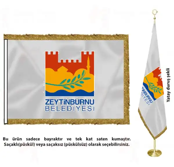 Zeytinburnu Belediyesi Saten Kuma Makam Bayra