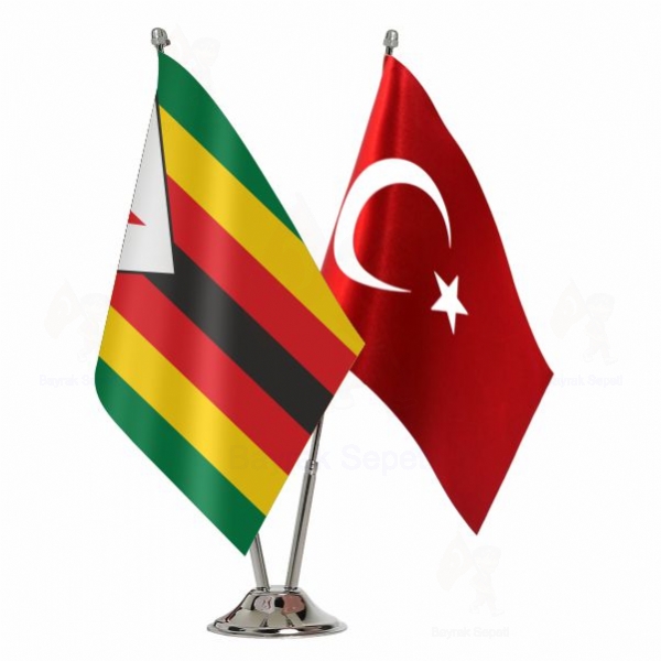 Zimbabve 2 Li Masa Bayraklar Grselleri
