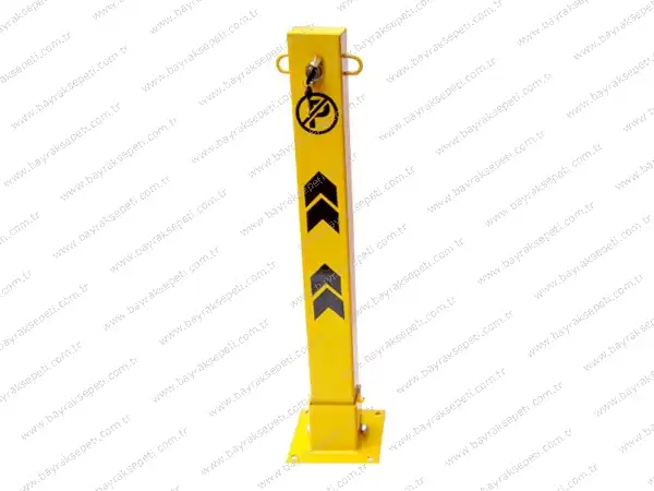 Kilitli Otopark Direği Yukarıdan Kilitli 75cm (sarı)