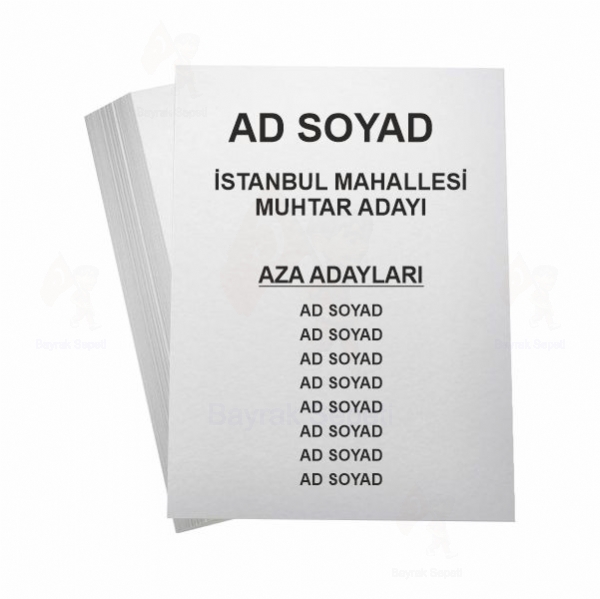 Muhtar Aday Oy Pusulas