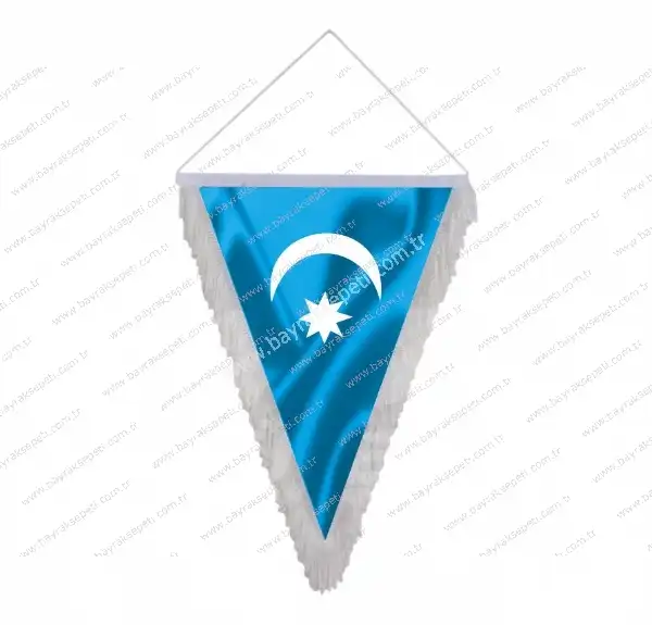 Osmanlı Bayrağı Mavi Üçgen Saçaklı