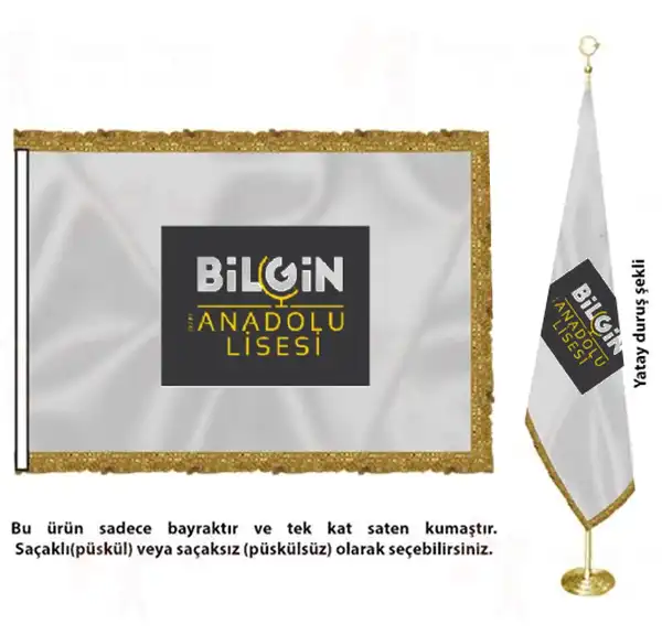 zel Bilgin Anadolu Lisesi Saten Kuma Makam Bayra