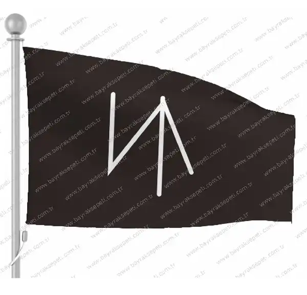 Salur Siyah Gönder Flaması Gönder Bayrağı