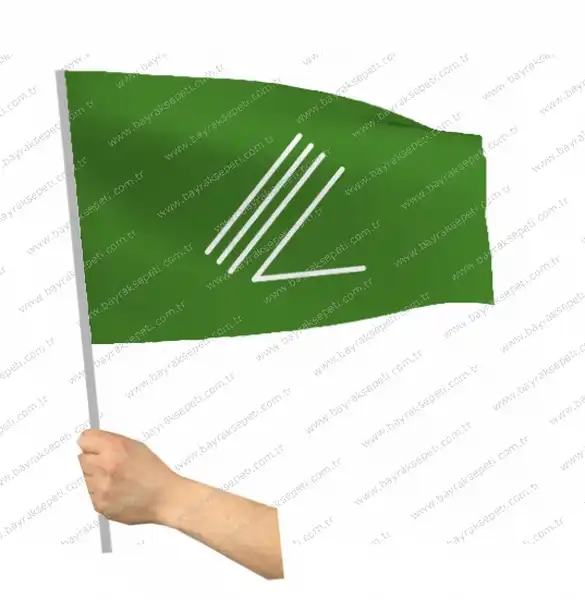 Yazır Yeşil Boyu Sopalı Bayrak